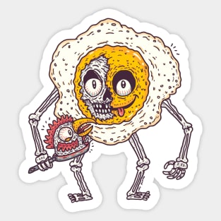 Scary Sunny Side Up Sticker